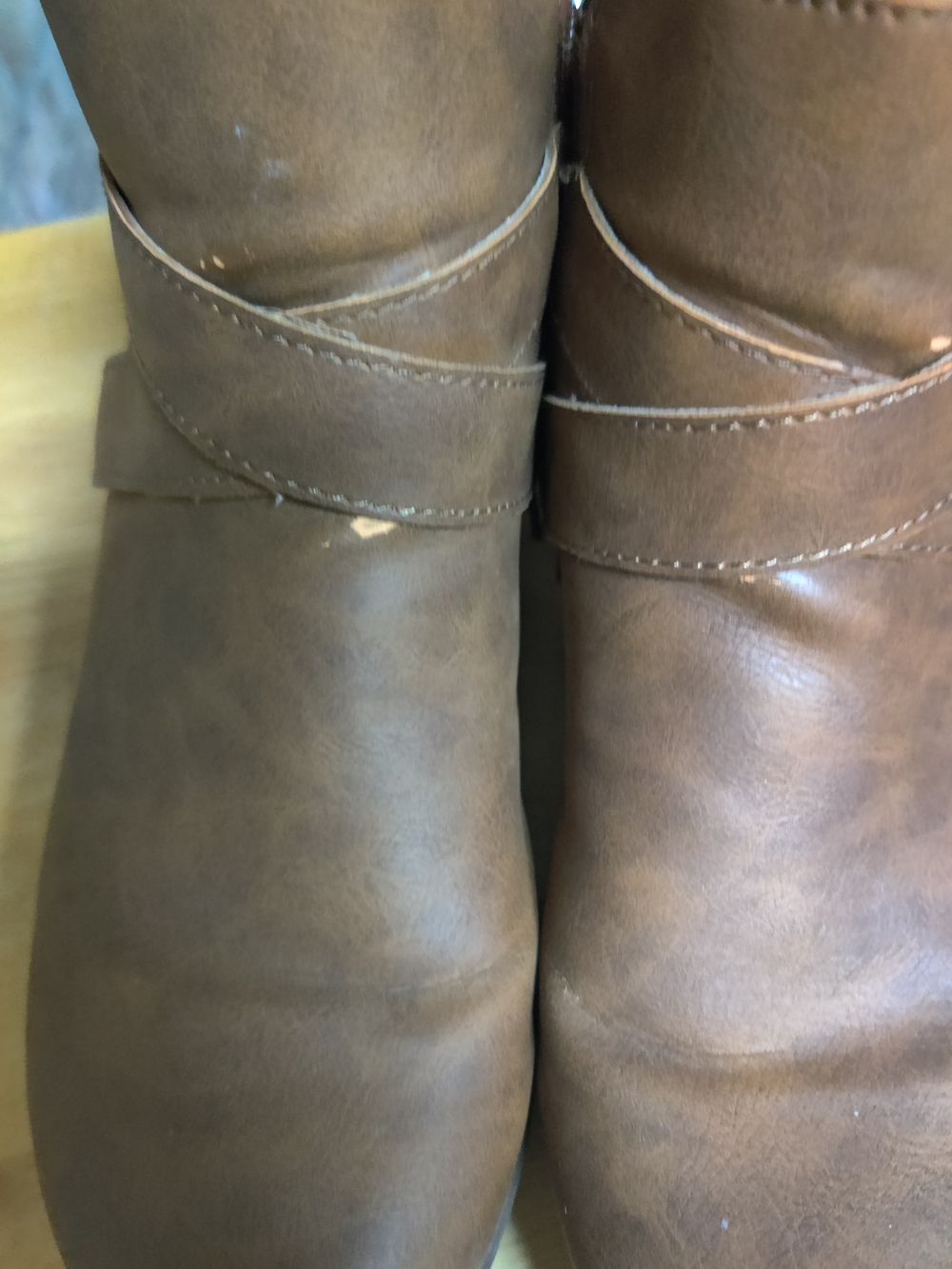 Boc Brown Ankle Booties with Side Buckle - Picture 3 of 9